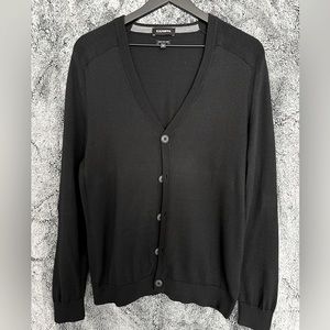 Express - Black Merino Wool Cardigan - M